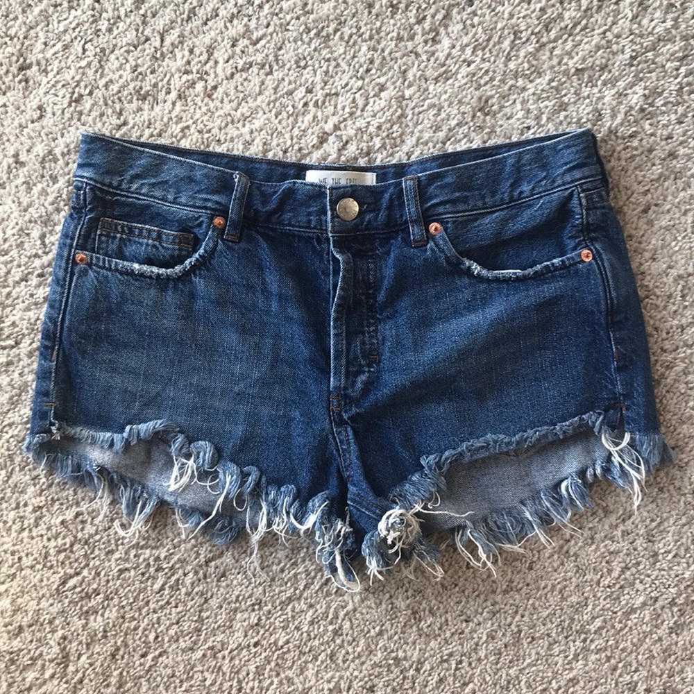 Free People Jean Cut Off Shorts